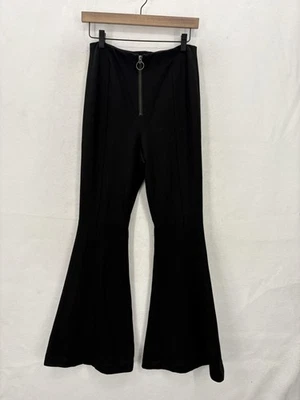 Free People Pants Womens 8 Black High Rise Flare Bell Bottom Stretch Urban Boho - Image 1 of 4