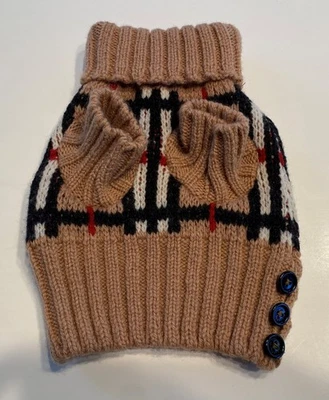Burberry Dog Pet Sweater Turtleneck 100% Wool Size P/XS - Image 1 of 4