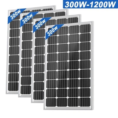 Solarmodul Solarpanel Monokristallin Für Boot Wohnmobil Camp 300W 600W 900W 12V - Bild 1 von 4