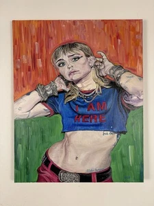 Miley Cyrus “I Am Here” Oil Painting - Picture 1 of 5