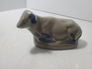 Vtg 1998 Beaumont Brothers Pottery Cow laying down Signed & Dated 3" - Picture 1 of 3