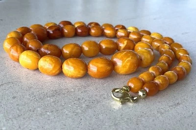 29,75g  Bernstein Kette Butterscotch, Extrem schöne Farbe, 60cm - Bild 1 von 4