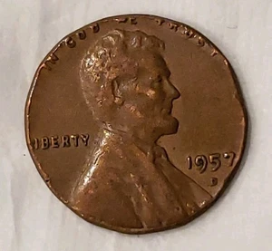 1957 D Lincoln Wheat Penny- Error - 2.6g - Rim Error / Wrong Planchet? - Picture 1 of 14