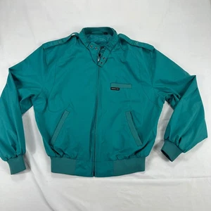 Vintage Members Only Men's Bomber Jacket Teal Blue Iconic Retro 80s Sz 42 - Picture 1 of 7