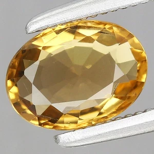 Piedra preciosa de circón naranja ovalada natural calentada 0,64 quilates ancho 6,9 x 5,1 mm Tanzania, África - Imagen 1 de 4