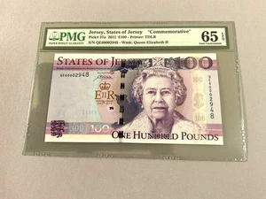 Jersey 100 Pounds P-37a 'Commemorative' 2012 PMG 65 EPQ - Picture 1 of 4