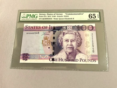 Jersey 100 Pounds P-37a 'Commemorative' 2012  PMG 65 EPQ - Image 1 of 4