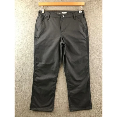 Pantalones utilitarios de trabajo Carhartt para mujer talla 8 cortos grises holgados Foto 1 de 4