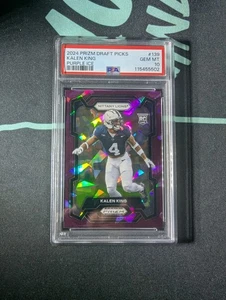 Kalen King Prizm Draft Picks Purple Ice PSA 10 Penn St - Picture 1 of 2