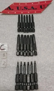 JUEGO DE BROCAS DRIVER HEXAGONALES DE LIBERACIÓN RÁPIDA 18 piezas T10-25-30×2" 1/4" EE. UU. 🇺🇸 - Imagen 1 de 5