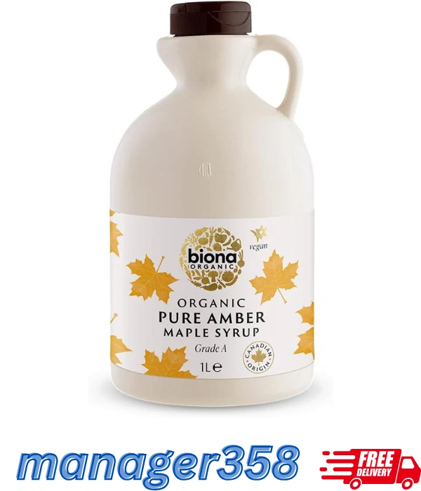 1L Organic Maple Syrup | Amber, Grade A - Pure Canadian | Free Shipping UK - Image 1 of 4