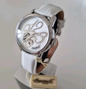 Ingersoll Blues IN4901WH  Automatik Leder Weiß Damenuhr NEU mit Box, UVP 289€ - Bild 1 von 15