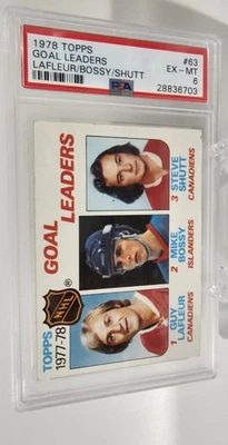 1978 Topps #65 Scoring Leaders Lafleur/Trottier/Sittler PSA 5 - Image 1 of 2