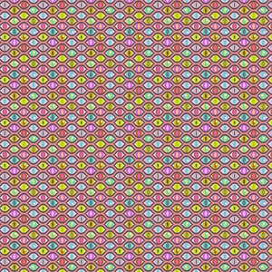 Katzenaugen Tula rosa Meterware x 43 aus Baumwolle Tabby Road Deja Vu - Bild 1 von 1