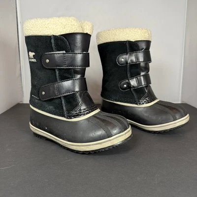 Botas Sorel Kids 1964 Pac Correa Negras Impermeables Nieve Juvenil Talla 13 Foto 1 de 4