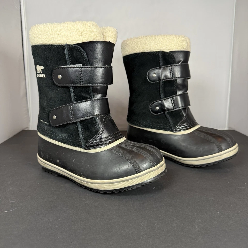 Botas Sorel Kids 1964 Pac Correa Negras Impermeables Nieve Juvenil Talla 13 Foto 1 de 4