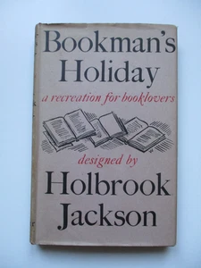 1945 1st BOOKMAN'S HOLIDAY Holbrook Jackson FABER & FABER Hardback D/J - Picture 1 of 12