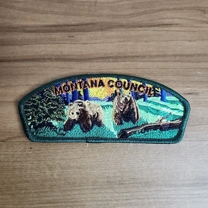 Vintage BSA MONTANA COUNCIL PATCH 2002 GRIZZLY BEAR Scouting Made In Taiwan Rare - Bild 1 von 3