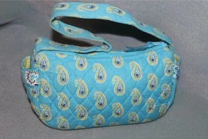 Vera Bradley "Bermuda Blue" Maggie Mini Purse Bag - Picture 1 of 3
