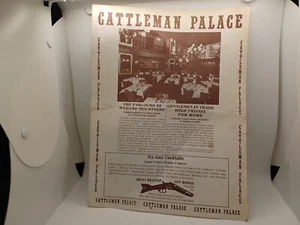 1980s Cattleman Palace Restaurant Menu Cocktail Lounge Manhattan New York City 1 - Picture 1 of 4