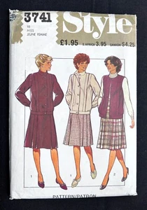 Style 3741 Misses Lined Jacket, Vest & Skirt Vintage 1982 Pattern Size 10 Uncut - Picture 1 of 2