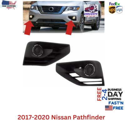 Fits Nissan Pathfinder Fog Light Cover For 2017-2020 Front Left & Right Side 2pc Foto 1 de 4