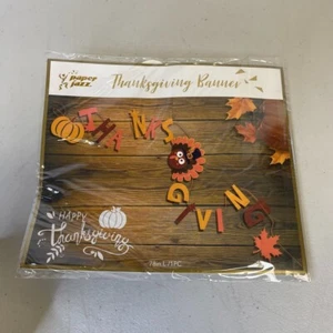 Paper Jazz einfache Montage Indoor Thanksgiving Kürbis Herbst Urlaub Banner 78"L. - Bild 1 von 5