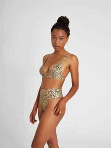 Volcom L22801 Ur An Animal Print Retro Cheeky Bikini Bottoms Size S - Picture 1 of 4