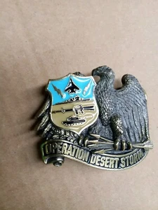 United in Victory Operation Desert Storm Veteran 1991 Great American Belt Buckle - Picture 1 of 2