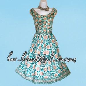 MONSOON COTTON HERITAGE FLORAL PRINT 50s Style OCASION PARTY DRESS SIZE 20 - Bild 1 von 6