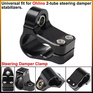 Universal para Ohlins 2 Tubos Amortiguador de Dirección Estabilizadores 22mm Amortiguador Abrazadera Soporte - Imagen 1 de 21