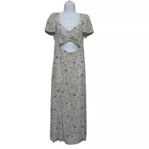 Zara Maxikleid Damen M Blumen Seitenschlitz Boho Lagenlook Fee Freizeit Romantisch - Bild 1 von 12