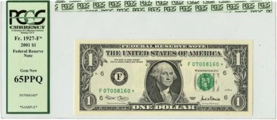 2001 $1 Fr.1927-F Federal Reserve Note PCGS Currency 65PPQ - Image 1 of 2