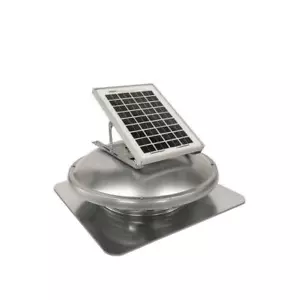 Galvanized Steel 15 Watt Solar Powered Static Roof Vent Mount Attic Fan - Picture 1 of 7