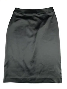 Tadashi Shoji Classic Satin ID70264 Knee Length Pencil Skirt Black Size 4 - Picture 1 of 6