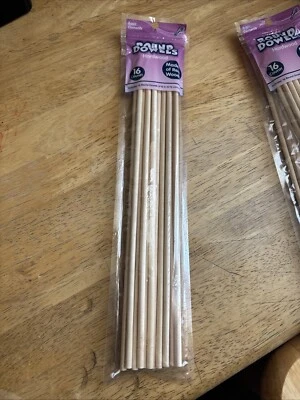 Wooden Round Dowels Horizon Group 16 Pk  3/16” X 12” Long Foto 1 de 4