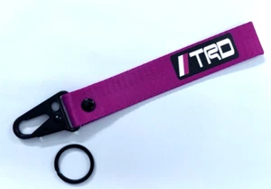 RED Toyota Racing JDM Keychain Backpack Metal key Ring Lanyard Phone Tow Strap - Picture 1 of 5