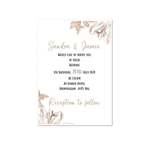 Wedding Invitations RSVP Save the Date Order of Service Place Floral Botanical - Picture 1 of 1