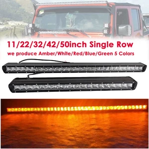 11/22/32/42/50inch Single Row Slim LED Light Bar Offroad Fog Driving for ATV SUV - Foto 1 di 82