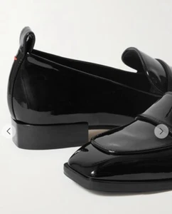 Aeyde ‘Julie’ Black Patent Leather Square Toe Loafers Sz 7.5 US Brand New - Picture 1 of 14