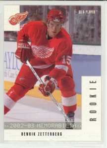 2002-03 ITG BAP MEMORABILIA HENRIK ZETTERBERG RC ROOKIE #286 Wings Be A Player - Picture 1 of 1