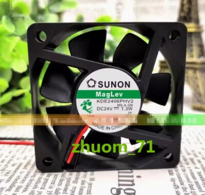 1PC SUNON KDE2406PHV2 6015 24V 1.3W 6cm Magnetic levitation silent cooling fan - Image 1 of 3