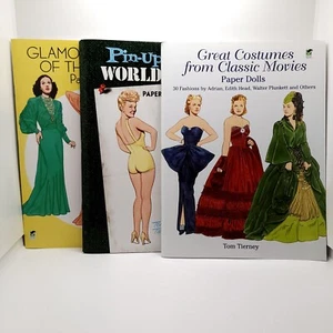 Muñecas de papel grandes disfraces de películas clásicas Tom Tierney lote de 3 títulos ¡LEER! - Imagen 1 de 12