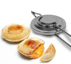 Bene Casa - Prensa de sándwiches platillo volador con asas de madera natural de alta resistencia. - Imagen 1 de 10
