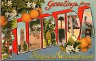 Florida FL 1940 großer Grußbrief Leinen Postkarte B41