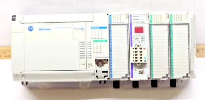 Allen Bradley Micrologix 1500 Base W/ Input/Output Cards & Scanner  1764-28BXB - Image 1 of 4
