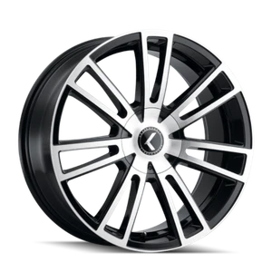 Kraze 18x8 Wheel Gloss Black Machined KR183 Spectra 5x4.25/5x4.5 +40mm Rim - Picture 1 of 4