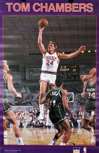 Vintage 1989 TOM CHAMBERS Phoenix Suns NBA Starline 34 x 22 Poster RARE - Picture 1 of 6