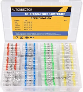 500/100 Waterproof Solder Seal Sleeve Heat Shrink Butt Wire Connectors Terminals - Picture 1 of 19