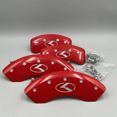 MGP Brake Caliper Covers 2011-2016 Kia Sportage Red w/ Silver - 21177SCRKRD - Image 1 of 4